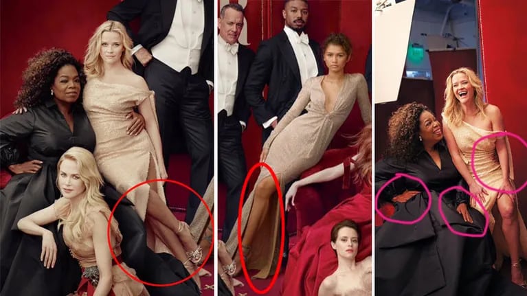 Oprah Winfrey, Reese Witherspoon y Zendaya, víctimas del mal uso de Photoshop. (Foto: Twitter)