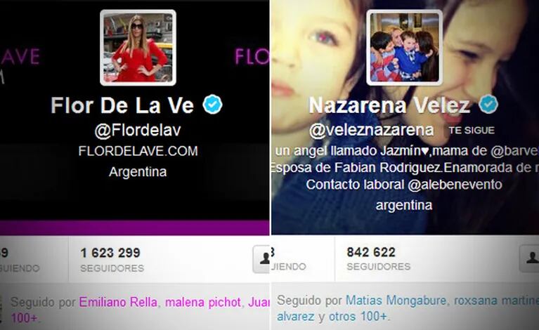 Flor de la V y Nazarena Vélez se cruzaron en Twitter. 