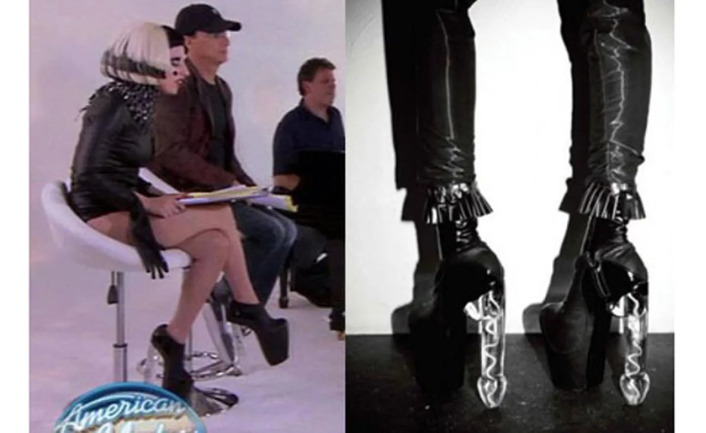 Los zapatos de Lady Gaga fueron censurados por American Idol (Foto: Web)