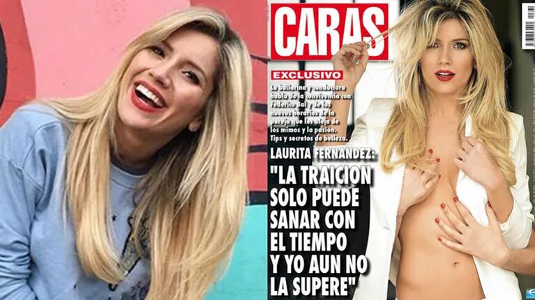 Laurita Fernández se tomó con humor su tapa en topless con las manos de otra mujer: Mejor título sería estoy...
