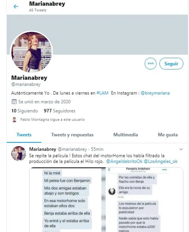 Tremendo tweet de Pampita contra Mariana Brey: "No te metas conmigo porque sé lo que le hiciste a tu hijo"