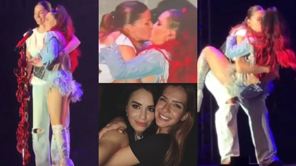 China Suárez asistió a un show de Lali Espósito en Uruguay y terminaron a los besos en el escenario: "Te amo"