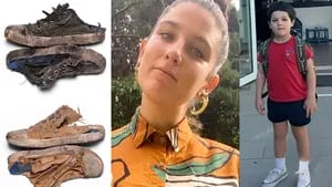 Juana Repetto bromeó con las zapatillas sucias de su hijo Toro y los carísimos zapatos destruidos de Balanciaga.