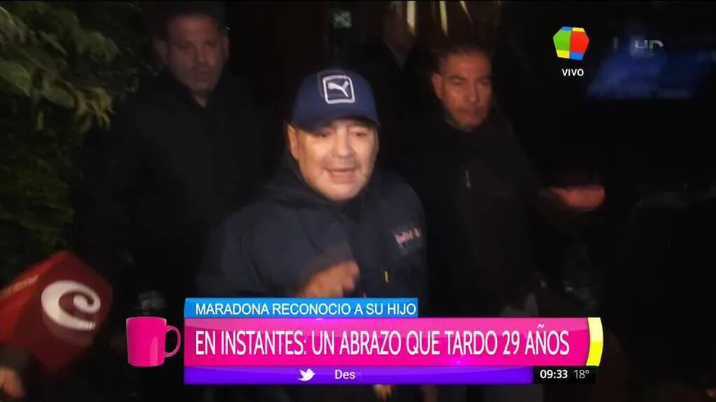 La felicidad de Diego Maradona tras la reunión con Junior