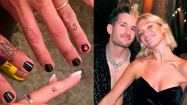 Stefi Roitman y Ricardo Montaner se tatuaron sus iniciales en los dedos: 2 años de novios; 5 días de casados