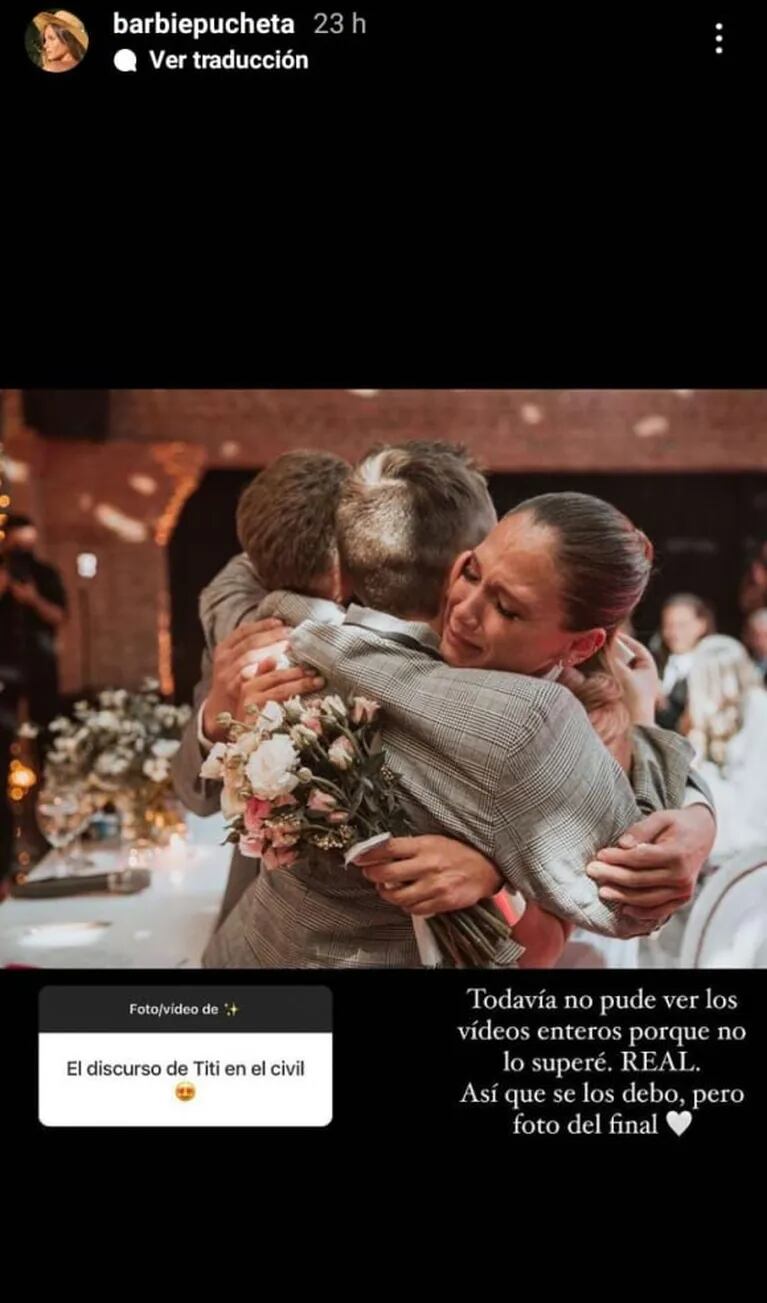 Barbie Vélez compartió la foto más conmovedora junto a Lucas Rodríguez y su hermano Thiago en su boda