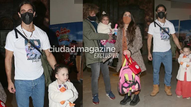 Mariano Martínez llevó a su hijita Alma al teatro con sus amigos Gabriela Sari y Rulo