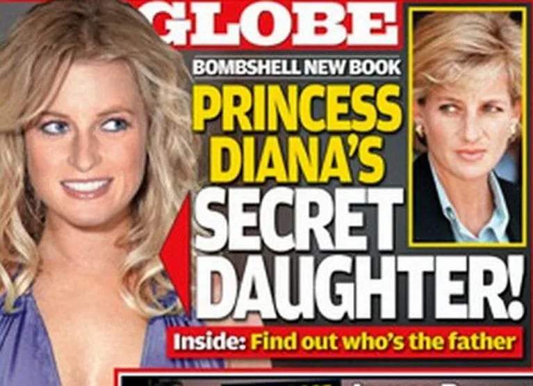 La tremenda historia de la supuesta hija de Lady Di. (Foto: Globe Magazine)