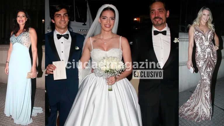 En fotos, el casamiento por iglesia de la hija de Eduardo Fort: los looks de Rocío Marengo y Karina Antoniali