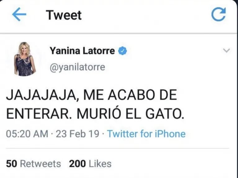 Polémica por un falso tweet adjudicado a Yanina Latorre sobre la muerte de Natacha Jaitt