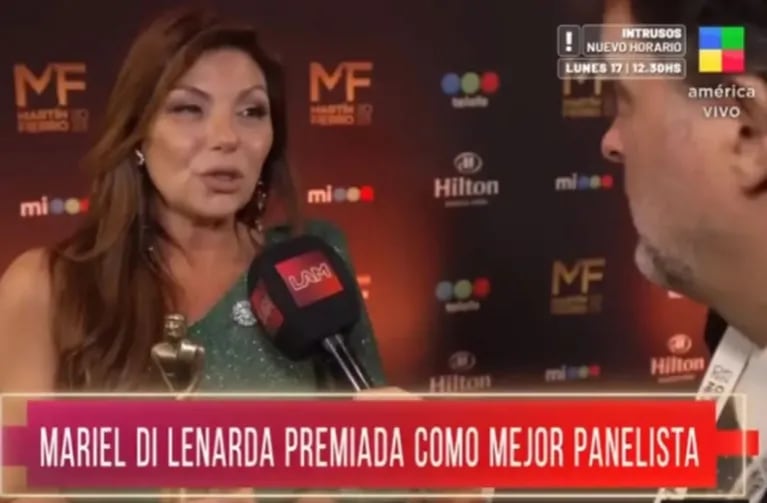 Mariel Di Lenarda habló picante de Yanina Latorre tras consagrarse como Mejor Panelista en los Martín Fierro 2023