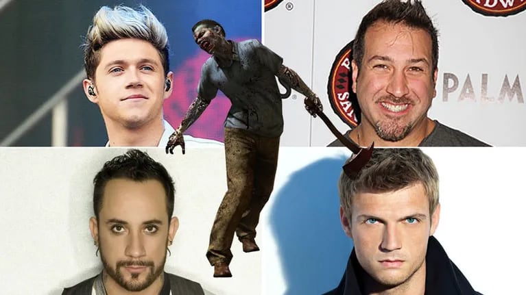 Niall Horan, Joey Fatone, AJ McLean y Nick Carter, ¿Juntos contra los zombies? (Foto: Web)
