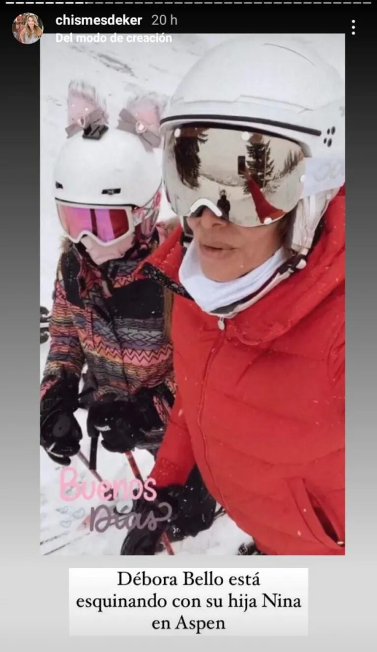 Diego Torres y Débora Bello viajaron juntos a Aspen con su hija tras su separación: sus vacaciones en la nieve