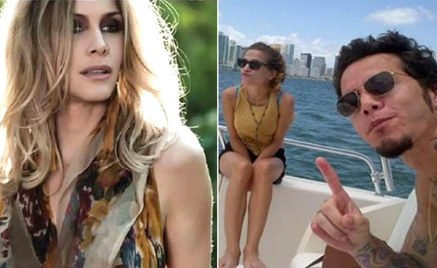 Izquierda: Guillermina Valdés. Derecha: Sebastián Ortega y su novia Ivana Figueiras en Miami. (Fotos: SH y Web)