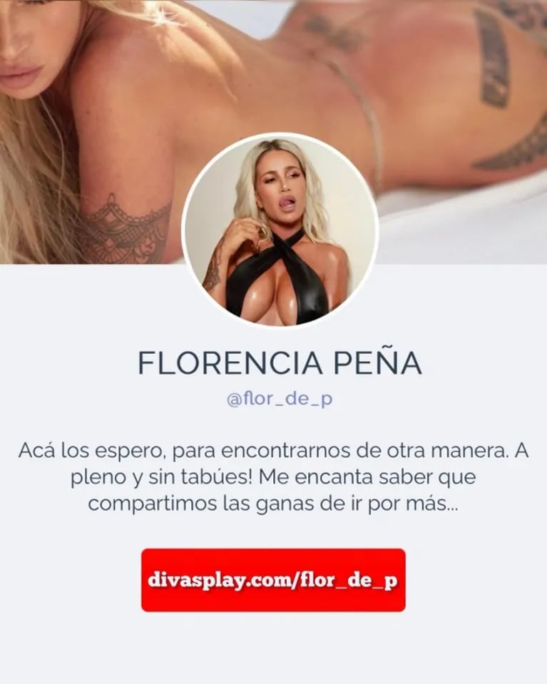 Florencia Peña compartirá sus fotos censuradas en una plataforma para adultos: "Los espero"