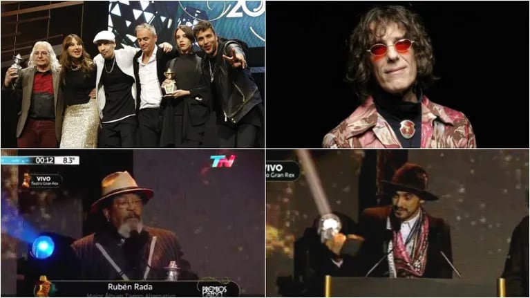 Todos los ganadores de los Premios Gardel 2016. Foto: Captura/ Web/ Twitter