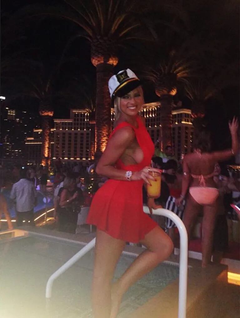 Ailén Bechara, en la noche de Las Vegas. (Foto: Instagram)