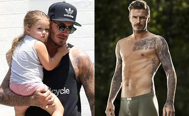 David Beckham y su pequeña hija Harper. (Foto: web)