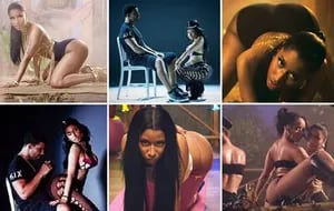 Nicki Minaj estrenó el video de Anaconda y revolucionó las redes sociales por su cola. (foto: capturas video)