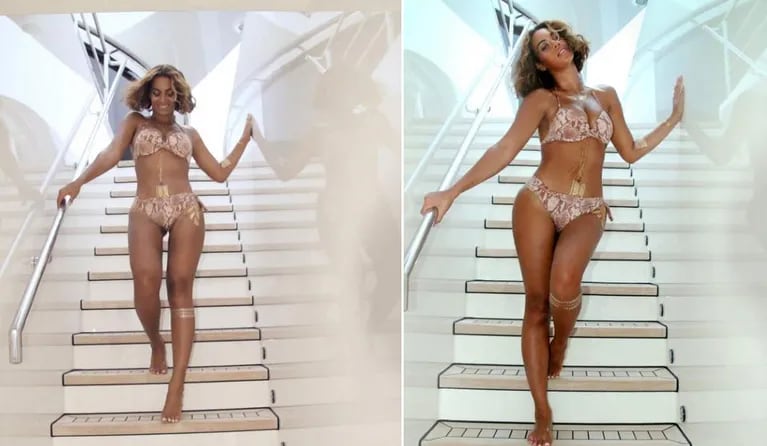 Beyoncé: un nuevo papelón de la cantante con el Photoshop para tener "thigh gap". (Foto: Tumblrm)
