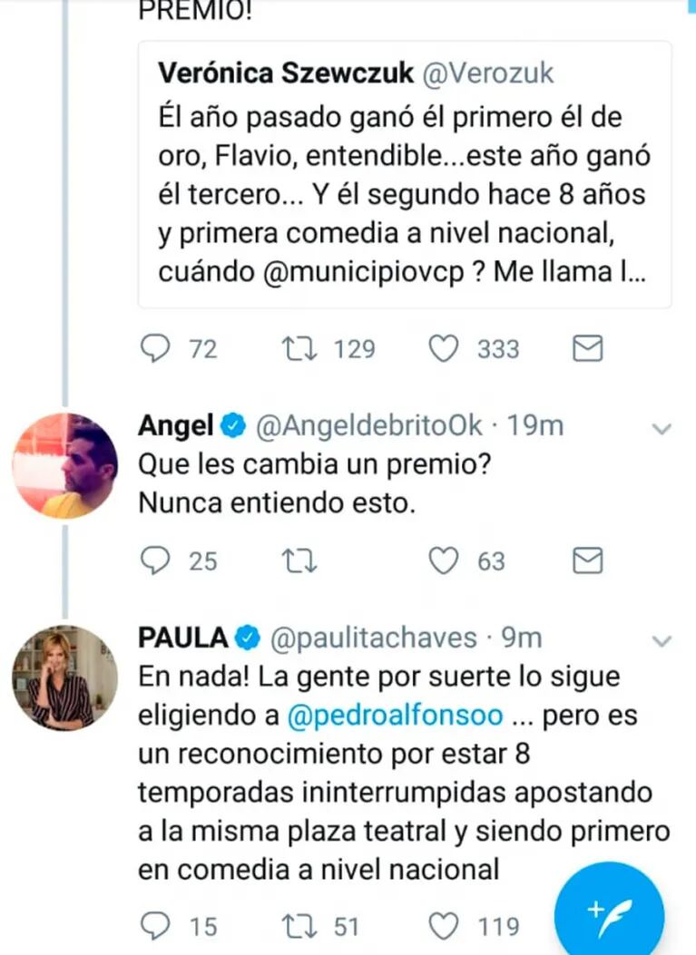 El enojo de Paula Chaves con los Premios Carlos 2019: "Igual, ser elegidos por público es el mejor premio"