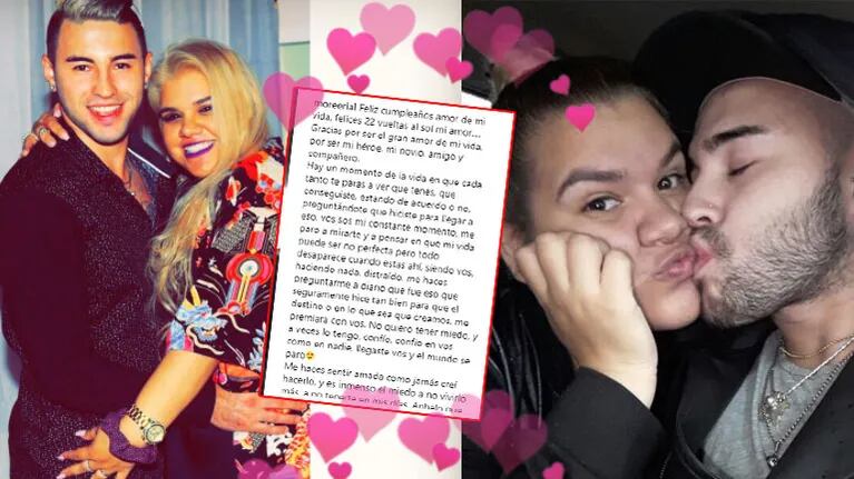 La profunda carta de amor de Morena Rial a su novio en el día de su cumpleaños