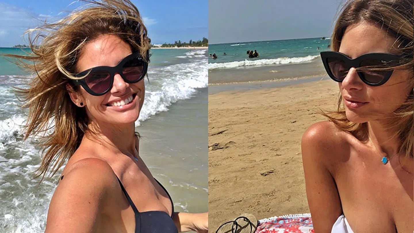 Alessandra está disfrutando del mar de Puerto Rico.
