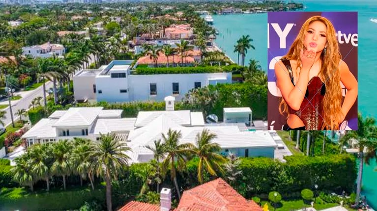 Así es la mansión de Shakira en Miami Beach: 750 metros construidos y muelle propio