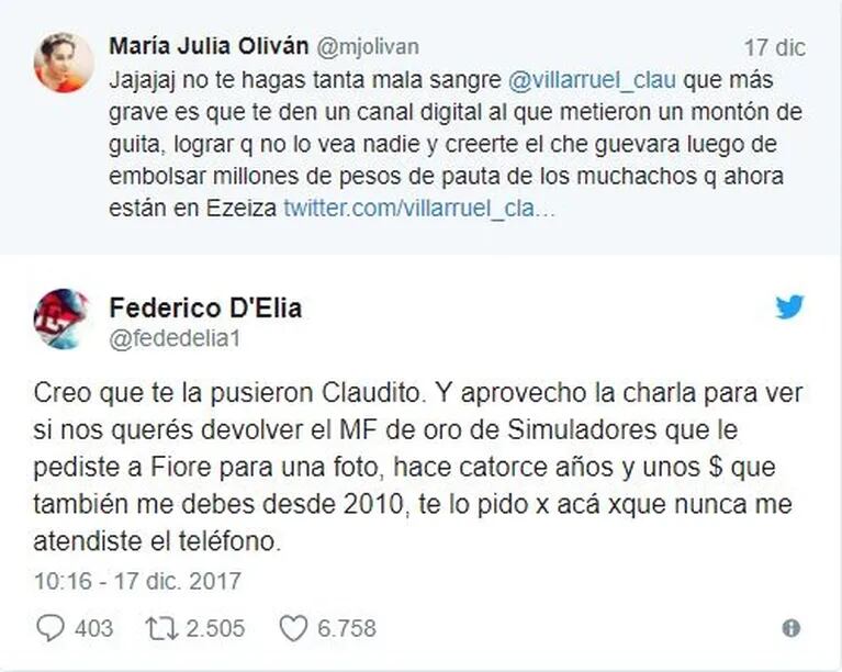 Fuerte pelea de María Julia Oliván con Claudio Villarruel… ¡y picantísima intervención de Federico D’Elía!
