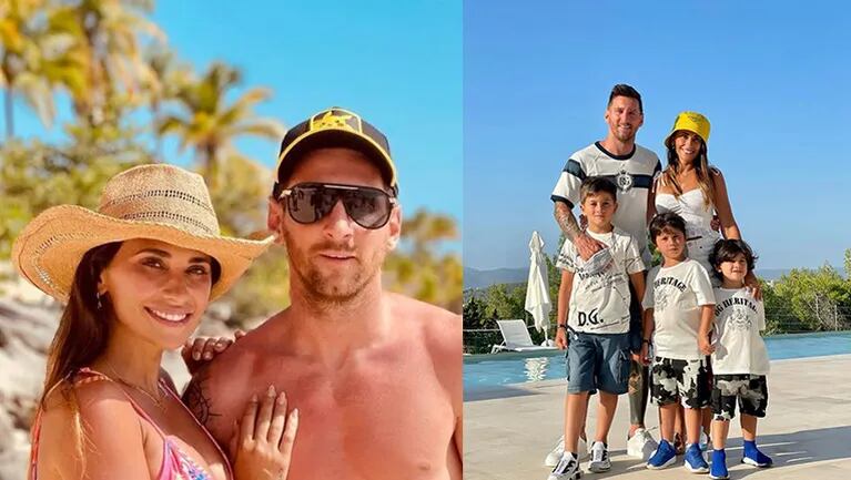 La foto súper tierna de Lionel Messi con su familia en Ibiza.