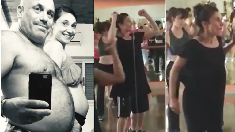 El tierno video de Vero Pecollo, a pareja del Bicho Gómez, dando una clase de baile embarazada
