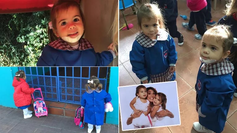 Cinthia Fernández, emocionada por el primer día de jardín de sus gemelas (Foto: Instagram)