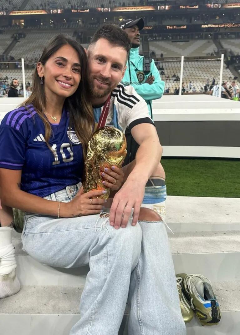 Antonela Roccuzzo le dedicó a Messi un conmovedor mensaje tras ganar el Mundial Qatar 2022
