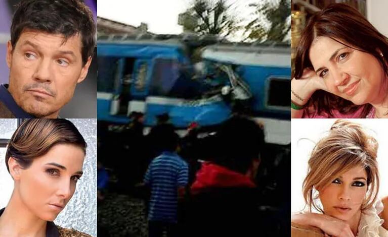 Los famosos reaccionaron ante el accidente de trenes (Fotos: Twitter y Web). 