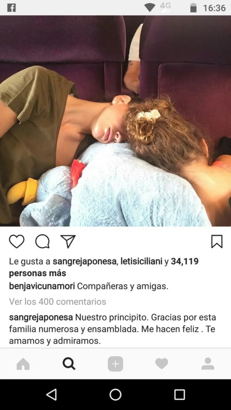 La reacción de la China Suárez a la tierna postal con su hija que compartió Benjamín Vicuña