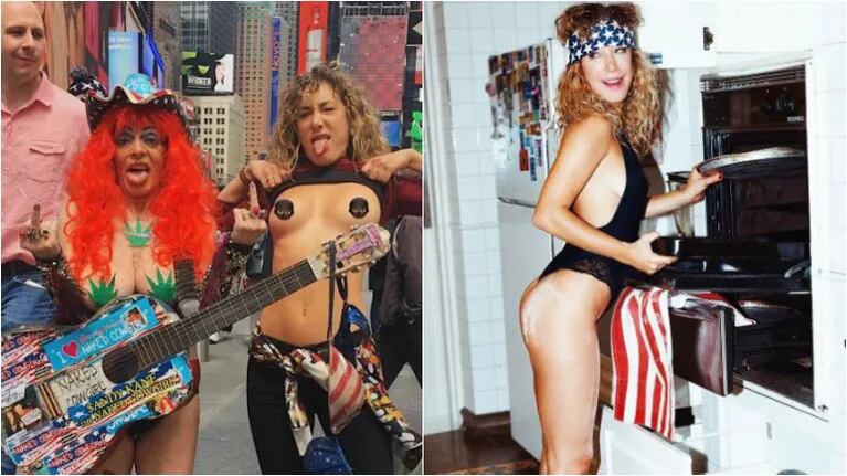 ¡Desprejuiciada total! El topless de Anita Pauls en Times Square: "Hoy es viernes y todo Nueva York lo sabe" Foto: Instagram