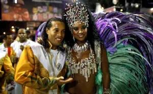 Ronaldinho, durante el Carnaval de Río de Janeiro. (Foto: Web.)