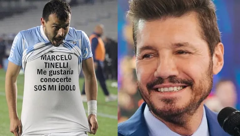 Un futbolista uruguayo emocionó a Marcelo Tinelli al dedicarle su golazo.