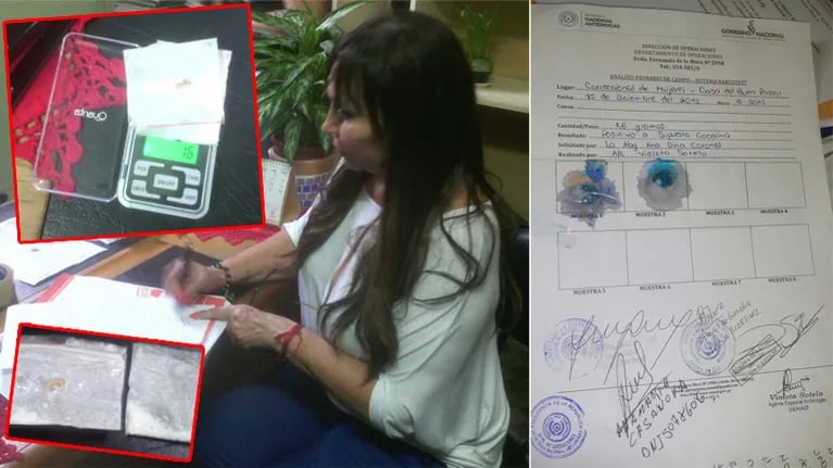 Moria Casán reconoció tenencia de droga en la cárcel: las fotos del documento que firmó e indica "1,6 gramos de supuesta cocaína"
