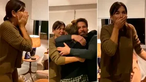 Andrea Frigerio, a puro llanto al reencontrarse con su hija, tras ocho meses viviendo en España: "¡Sorpresa!"