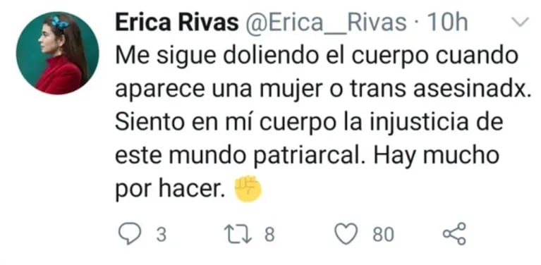 Tras el escándalo de Casados con hijos, Érica Rivas reveló por qué se hizo feminista: "Hay mucha ignorancia sobre el tema"