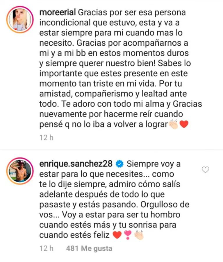 El profundo mensaje de Morena Rial a Enrique Sánchez, a un mes de separarse de Facundo Ambrosioni