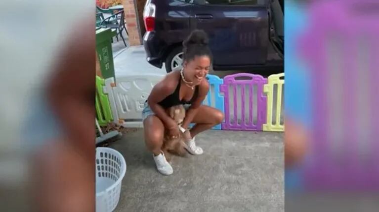 Esta joven se reencontró con su cariñoso perro después de no verlo durante tres meses