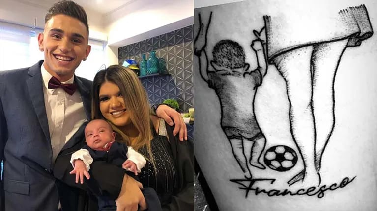 Morena le dedicó su nuevo tattoo a su hijo y a su pareja.