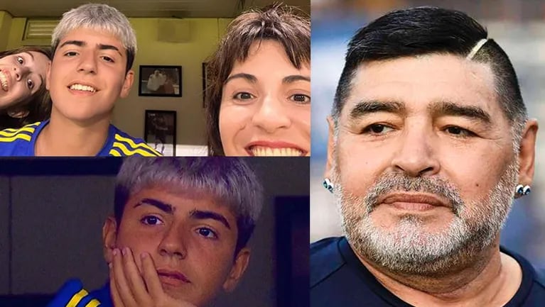 Gianinna Maradona compartió una tierna postal junto a Dalma y Benjamín en el palco de Diego en Boca.
