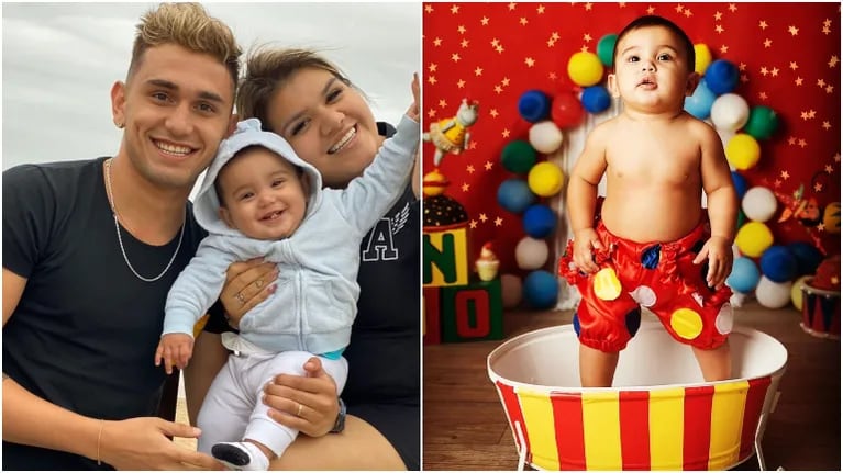 Los dulces mensajes de More Rial y Ambrosioni por el primer añito de su bebé (Fotos: Instagram)