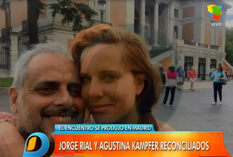 Jorge Rial y Agustina Kämpfer, reconciliados y enamorados en Madrid: "Teníamos muchas ganas de volver a estar juntos"
