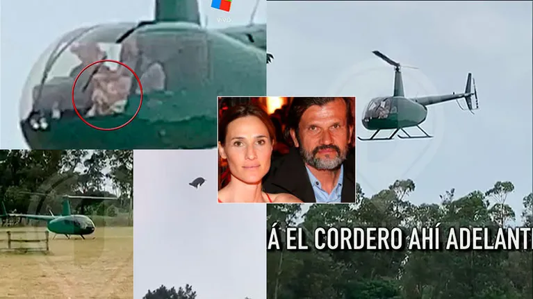 Reveladoras imágenes del "minuto a minuto" del escándalo del chancho: foto y video del vuelo del helicóptero