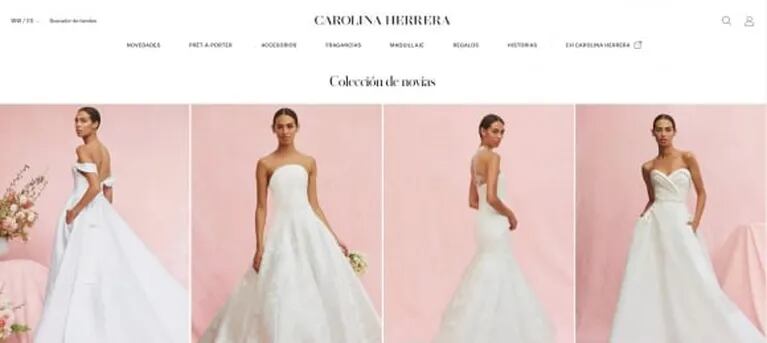 Aseguran que el vestido de novia de Stefi Roitman estuvo "inspirado" en un diseño de Carolina Herrera