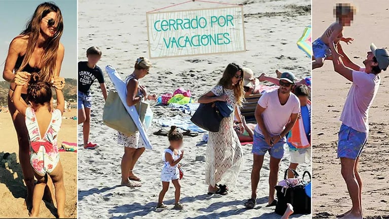 ¡Vacaciones ensambladas! China Suárez y Vicuña, junto a todos sus hijos en las playas chilenas de Cachagua. (Foto: diario Las Últimas Noticias e Instagram)